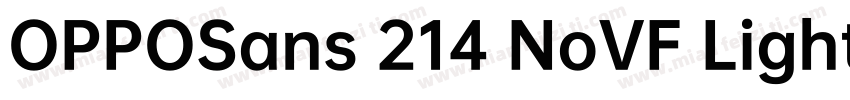 OPPOSans 214 NoVF Light字体转换